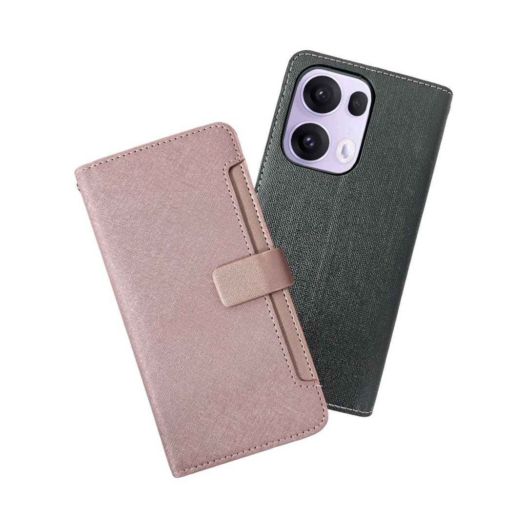 CASE SHOP OPPO Reno 13 / Reno 13 Pro 前收纳侧掀皮套 - 手机壳/手机套 - 人造皮革 多色