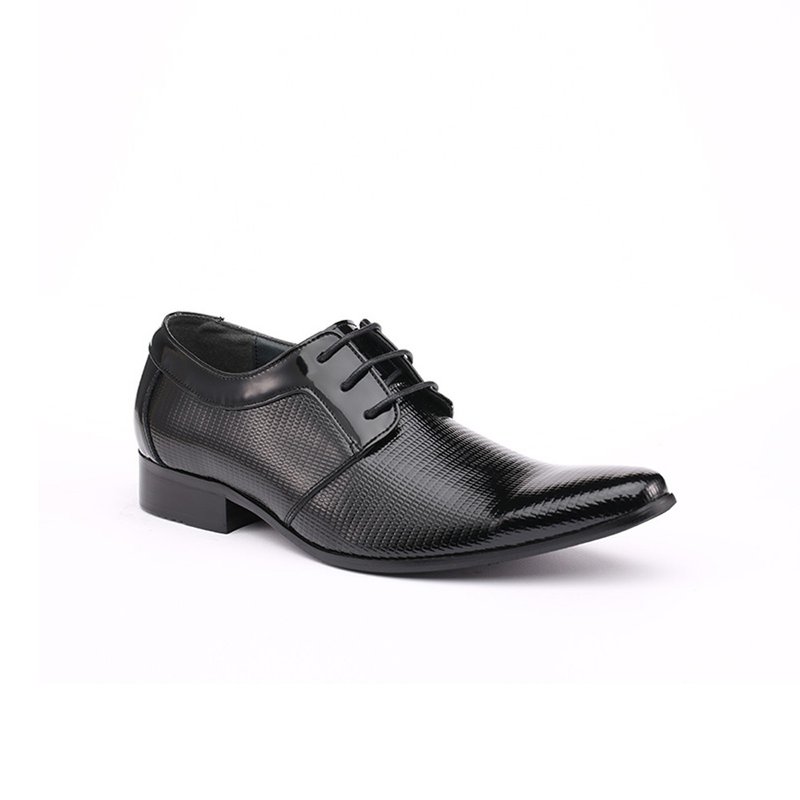 Kings Collection 真皮薩貝爾漆皮德比皮鞋 KV80041 黑色 - 男款皮鞋 - 真皮 黑色