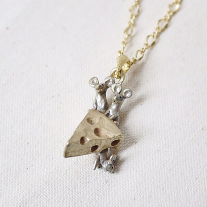 Parmesan Mouse Parmesan Mouse / Necklace NE269 - 项链 - 其他金属 金色