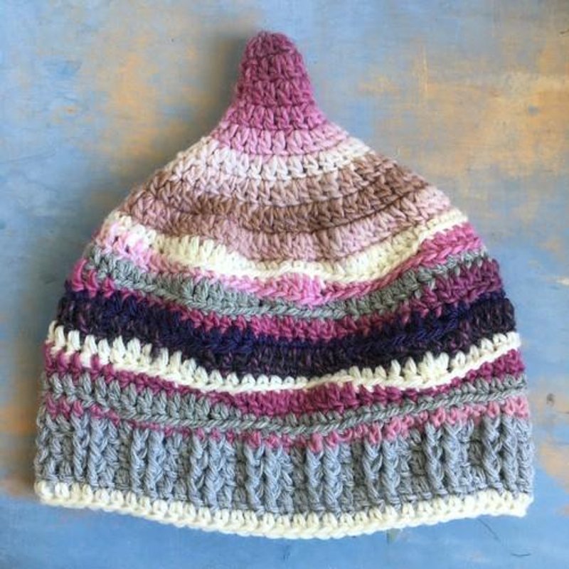 Into that dream LL Pointed hat Knit hat - 帽子 - 棉．麻 