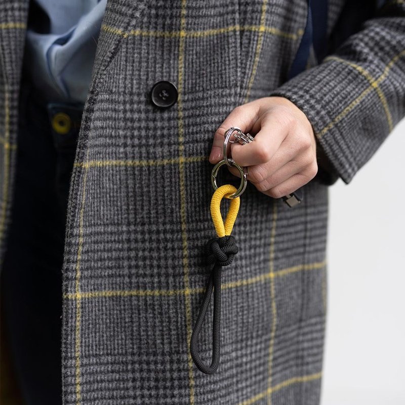 结绳钥匙圈(黄色) - 钥匙链/钥匙包 - 聚酯纤维 黄色