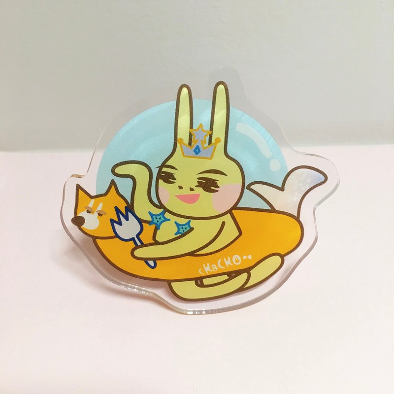 压克力手机气囊支架 | 美人鱼鼻孔兔款-夏季清凉感 - 手机座/防尘塞 - 压克力 蓝色