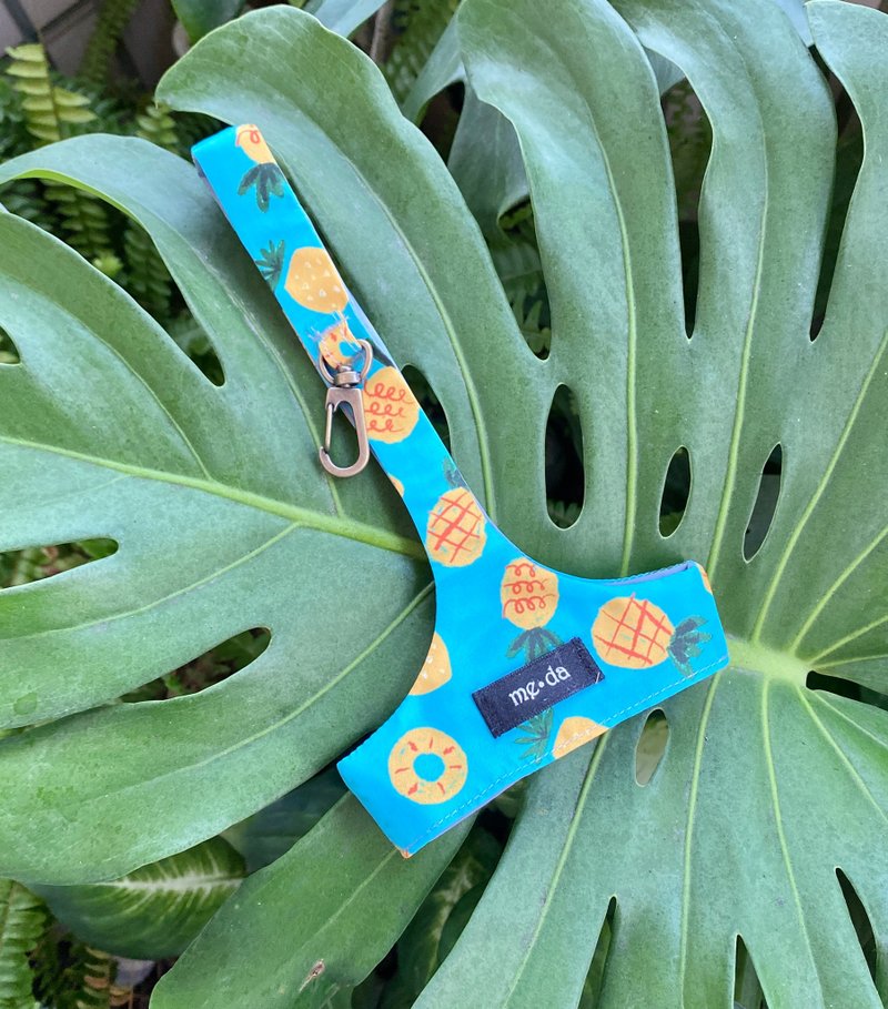 轻便饮料提带 蓝色凤梨 - 随行杯提袋/水壶袋 - 防水材质 蓝色