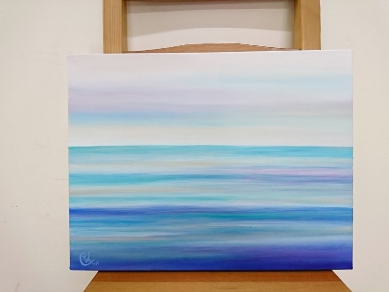 海洋绘画 宁静漂浮1 - 订制画像 - 棉．麻 多色