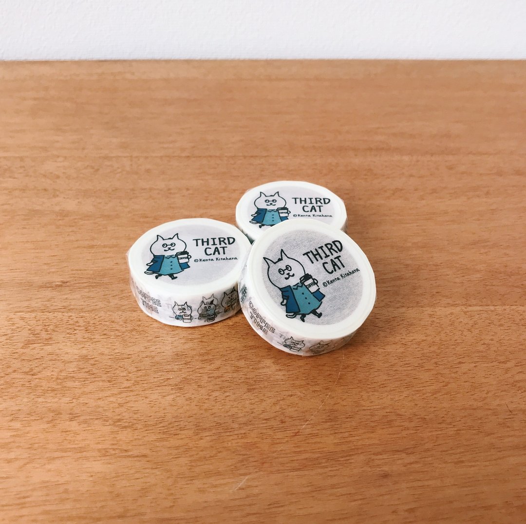 THIRD CAT MASKING TAPE - 纸胶带 - 纸 白色