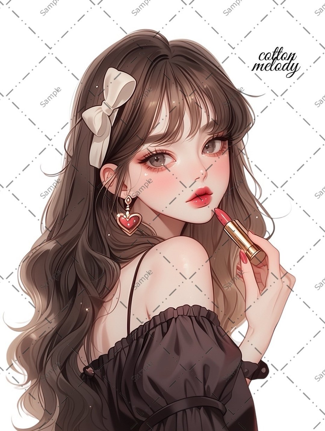original sticker no.741 人物贴纸 原创贴纸 女孩贴纸 原创人物贴纸 - 贴纸 - 纸 