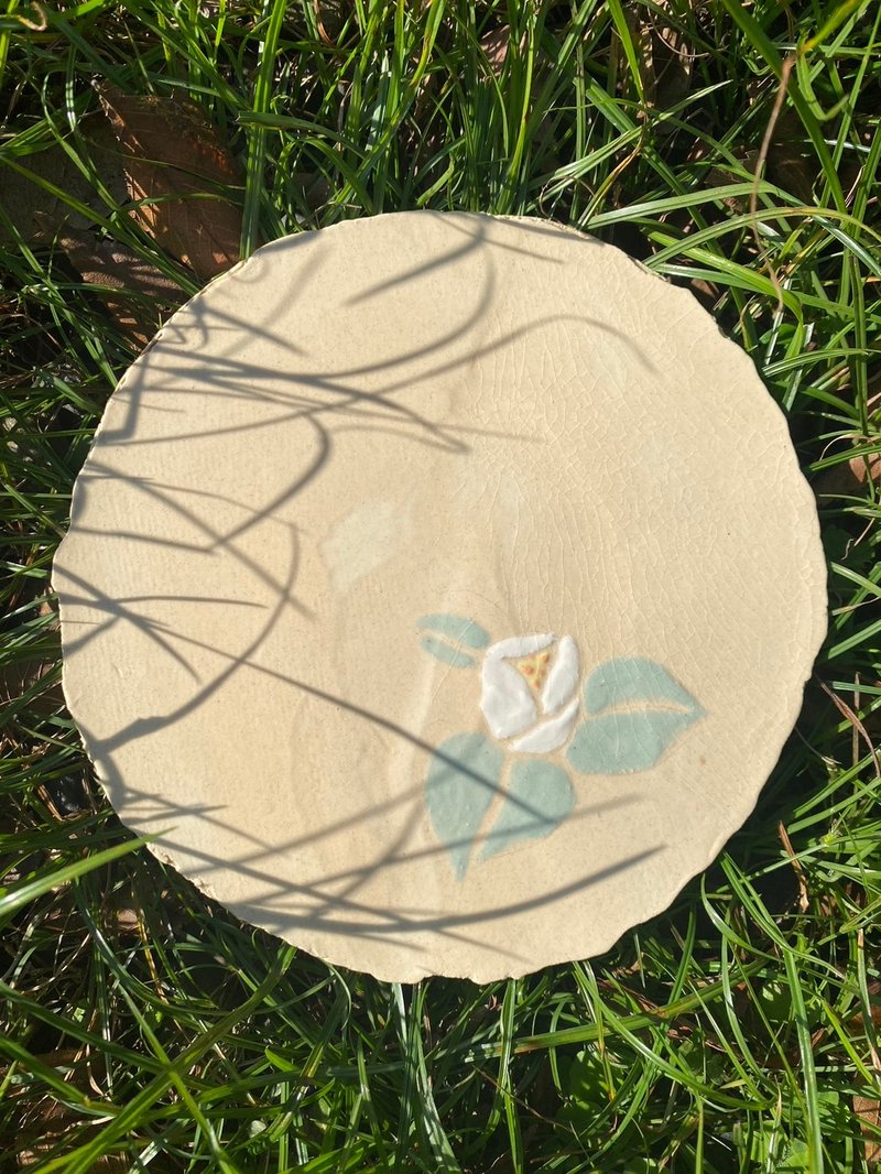 盘-山茶花盘 - 碗 - 陶 