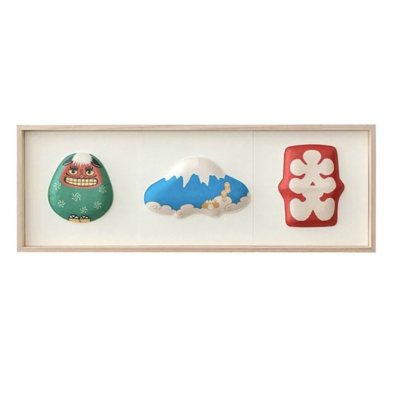 Washi Wall Decoration-3 kinds of Fukura,lion dance, Mt. Fuji, Oiriri - 墙贴/壁贴 - 纸 