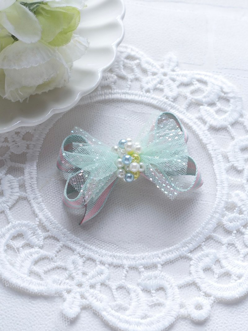 拼色丝带制作 蝴蝶结头饰 发夹  发圈  。 送礼自用  D款 - 发饰 - 其他材质 