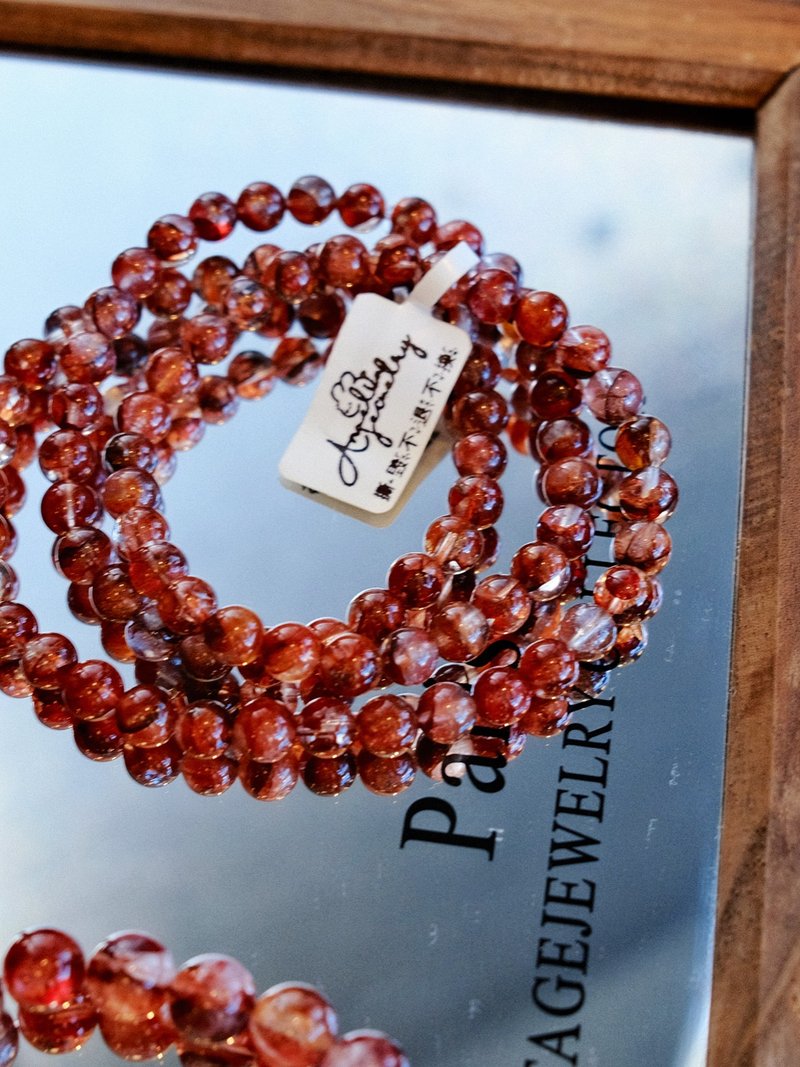 大唐盛宴红胶花水晶凤凰灵气能量丨弥雅原创设计 - 手链/手环 - 水晶 红色