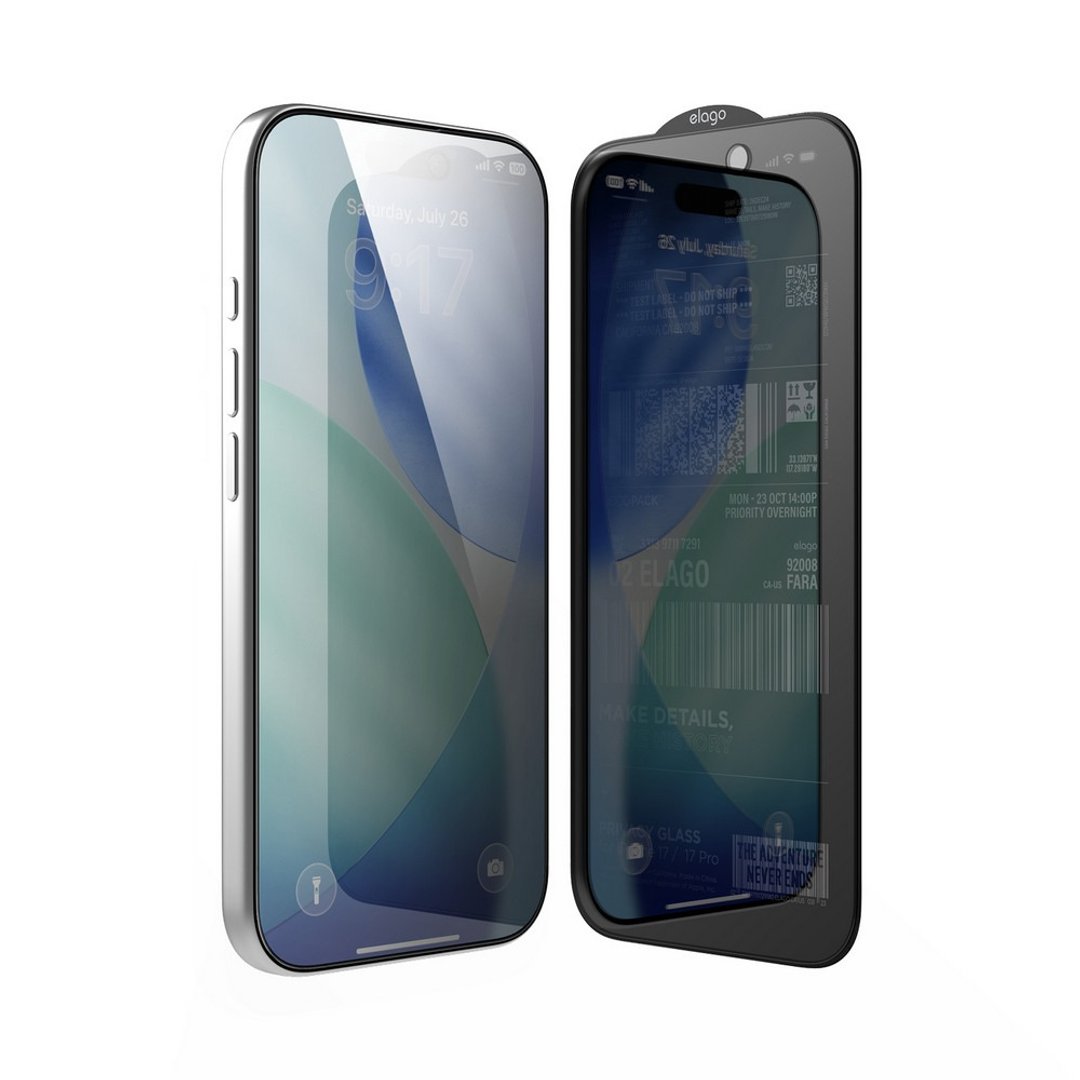 elago iPhone 17 / Air / Pro / Pro Max 防窥9H防爆玻璃屏幕保护 - 手机配件 - 玻璃 透明