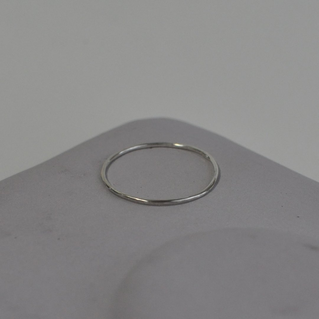 日常银戒 / 0.8mm 圆线 / 可指定尺寸 - 戒指 - 其他金属 银色