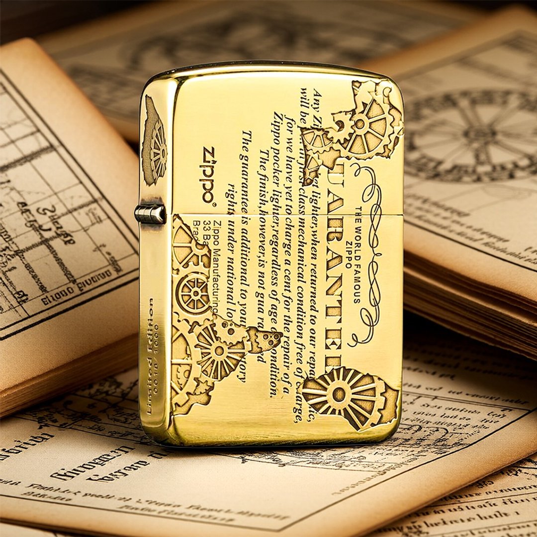 【ZIPPO官方旗舰店】ZIPPO说明书复刻金色防风打火机 Z-147 - 其他 - 铜/黄铜 金色