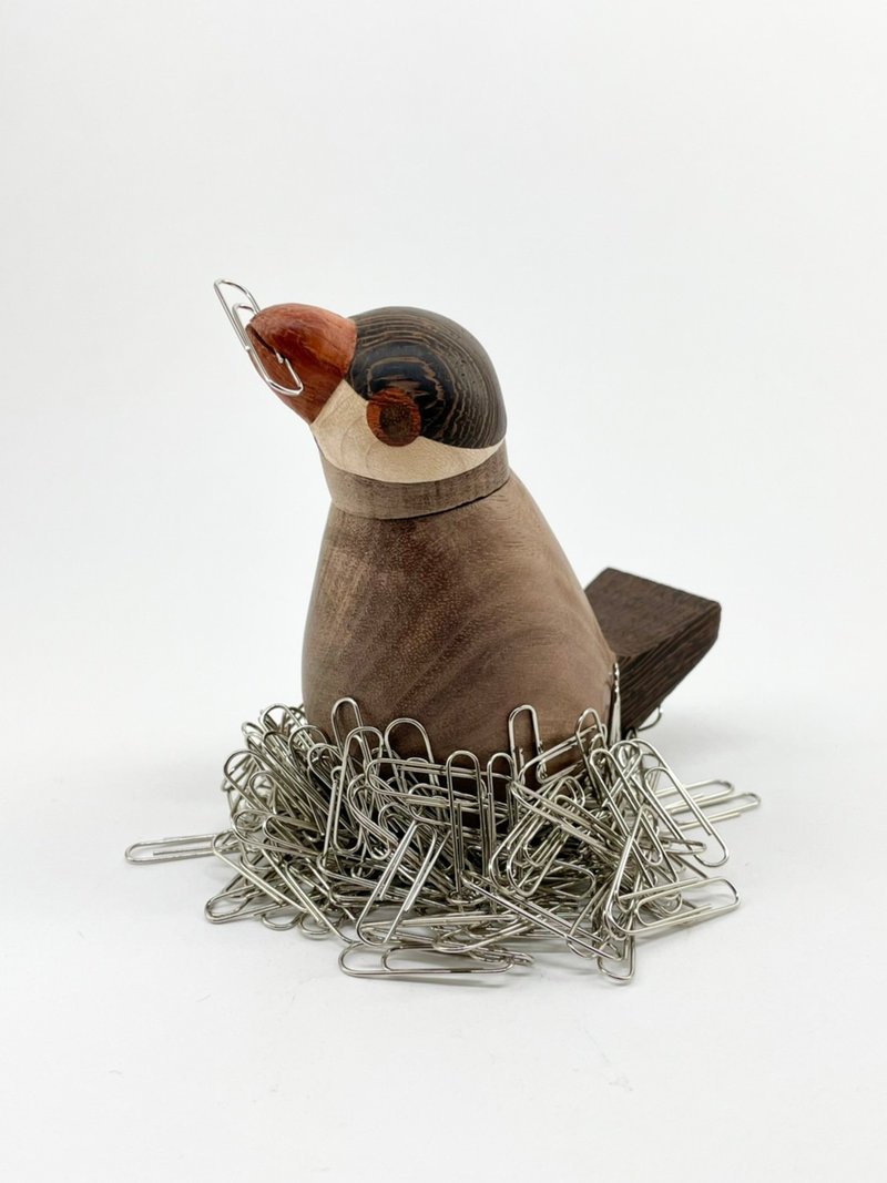 文鸟磁性座(黑) - 摆饰 - 木头 黑色