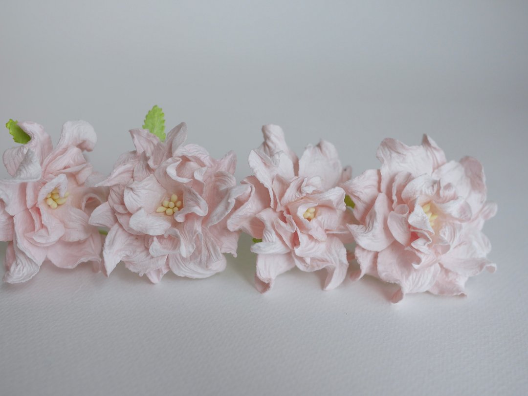 纸花，DIY 手工用品，25 朵栀子花，粉红色。 - 其他 - 纸 粉红色