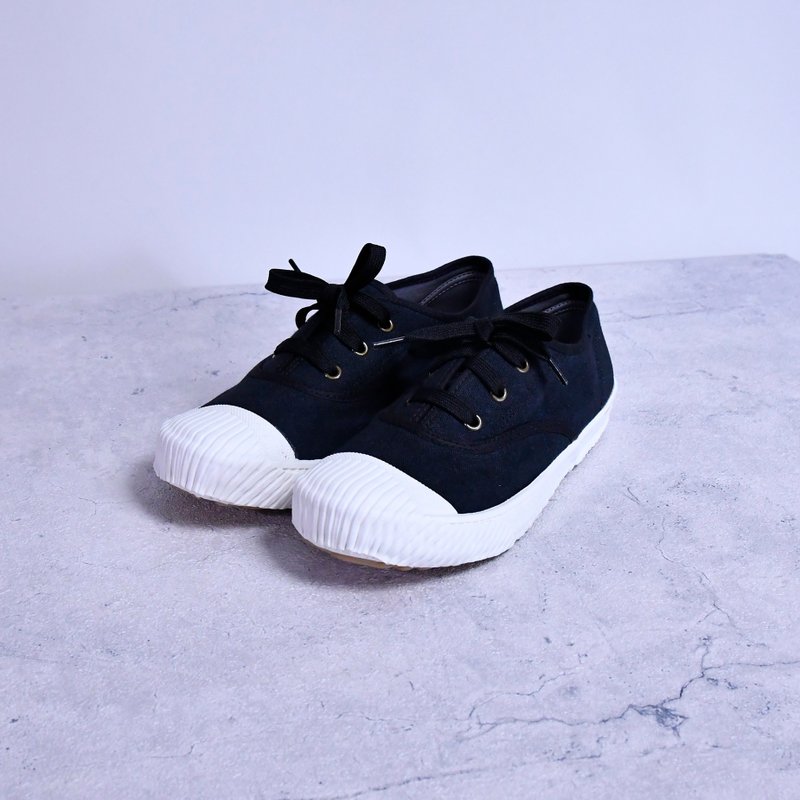 free+暗黑/质感加分款/台湾良品/休闲鞋/帆布鞋 - 女款休闲鞋 - 棉．麻 黑色