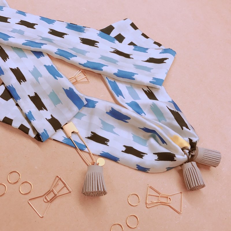 [ 521女孩的礼物组 ] 流苏项链＋流苏别针组 (D组) - 项链 - 棉．麻 绿色