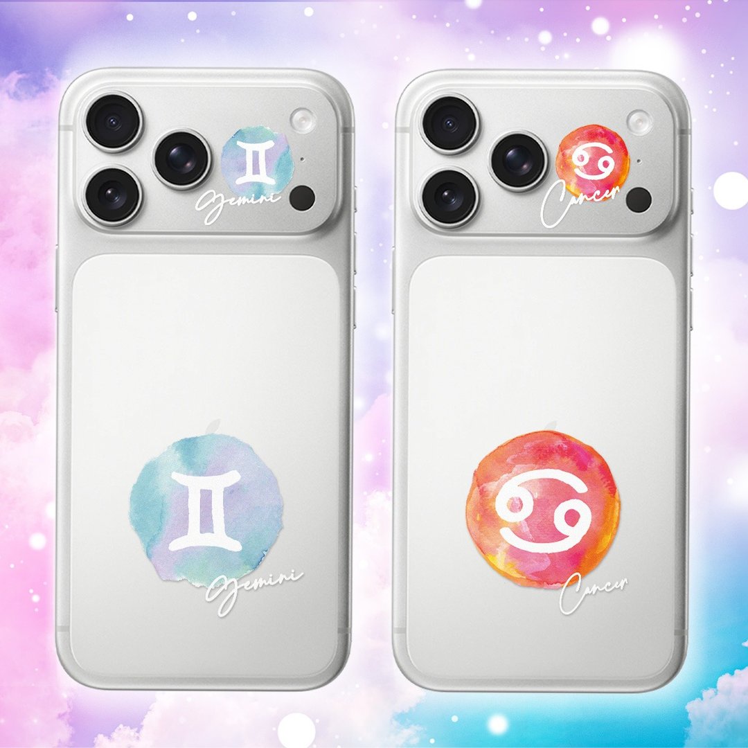 【星座】9H 雾面彩绘镜头底座贴 彩绘背贴 套组  for i17 Pro Max - 手机配件 - 塑料 