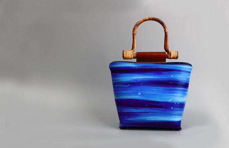 何非OPHIRHE原创手工头层牛皮绘画染色手提包 海洋系列 - 手提包/手提袋 - 真皮 