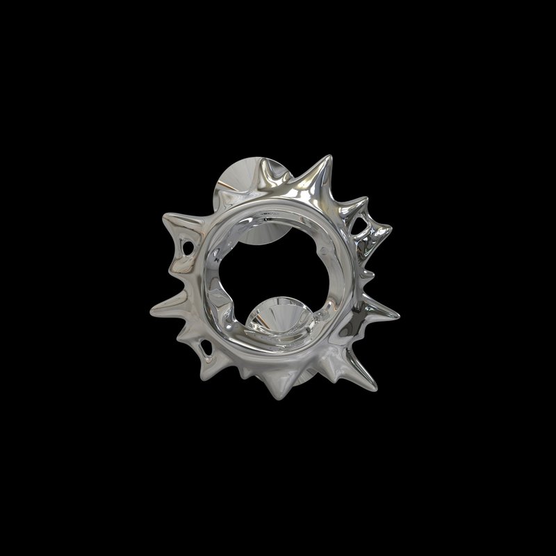 弹孔金属铸造别针 Bullet Hole Casting Pin - 徽章/别针 - 其他金属 银色