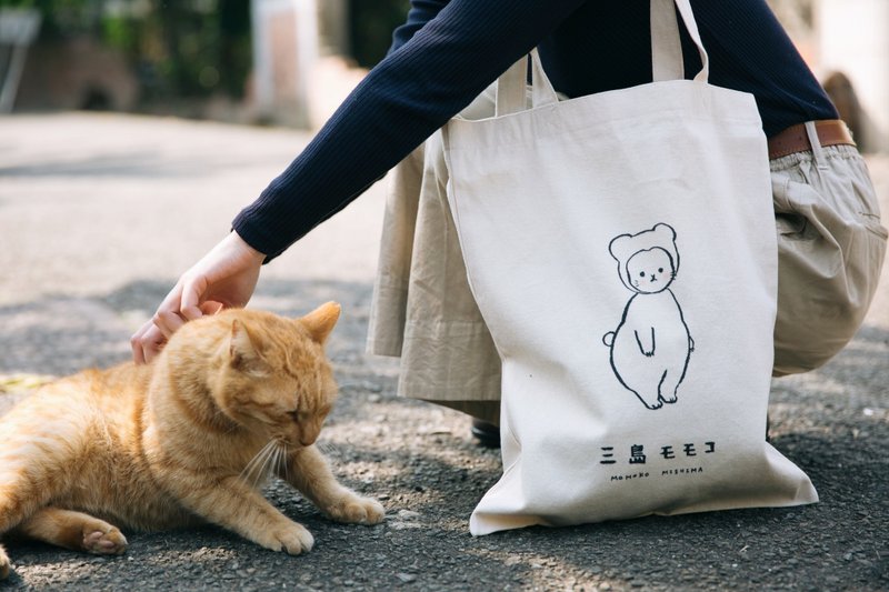 经典三岛 环保棉帆布提袋 - 侧背包/斜挎包 - 棉．麻 白色