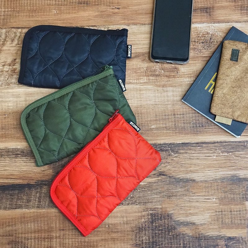 Ecorip-dew 抗菌防臭多功能收纳包 超轻量 包中包 钱包 卡夹 护照夹 手机包 时尚 礼物 日本制造 - 化妆包/杂物包 - 环保材料 红色