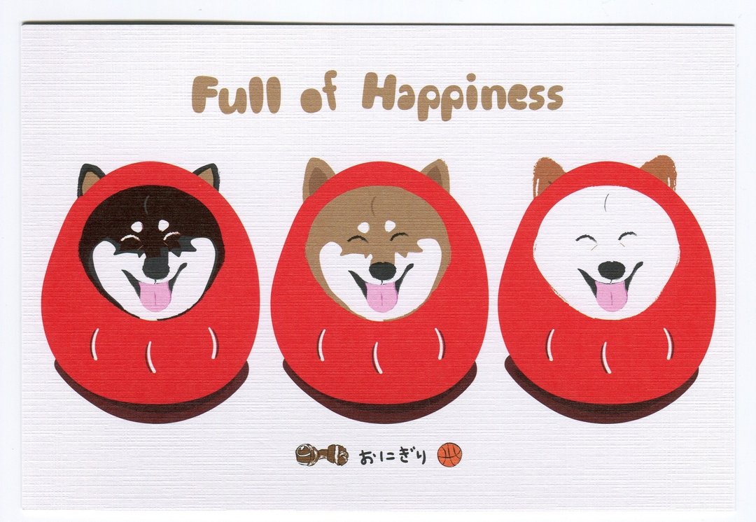 小饭团 福蛋柴犬 明信片 (2入) - 卡片/明信片 - 纸 