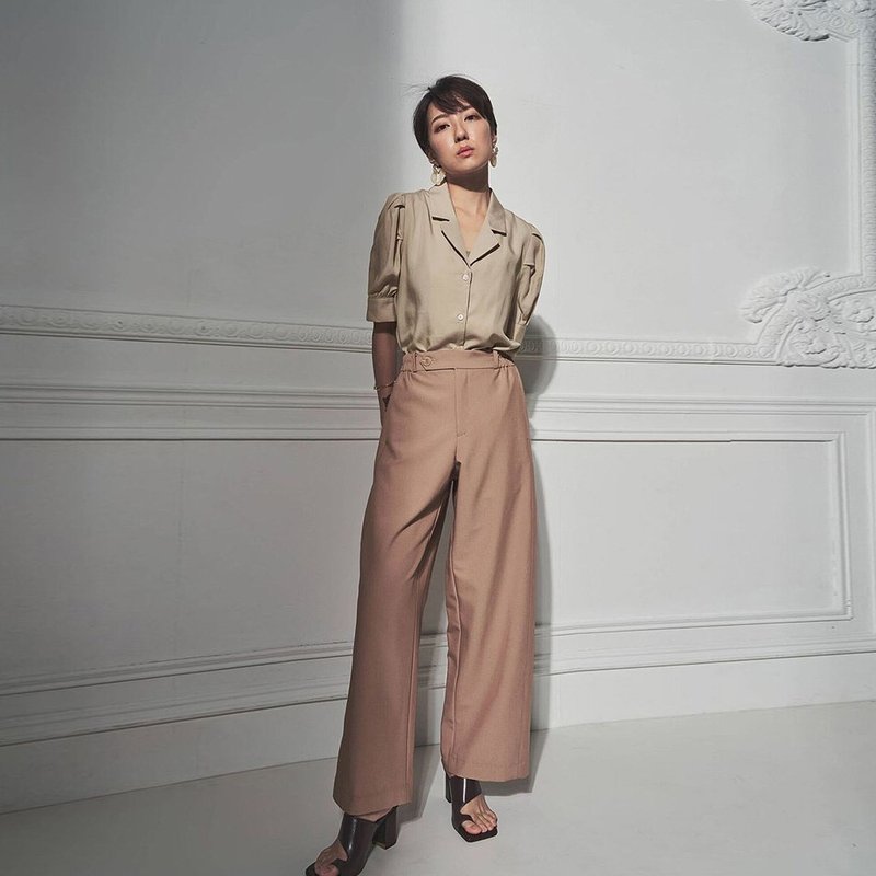 AVVJOY | 法式經典挺版直筒褲 - 女装长裤 - 其他材质 灰色