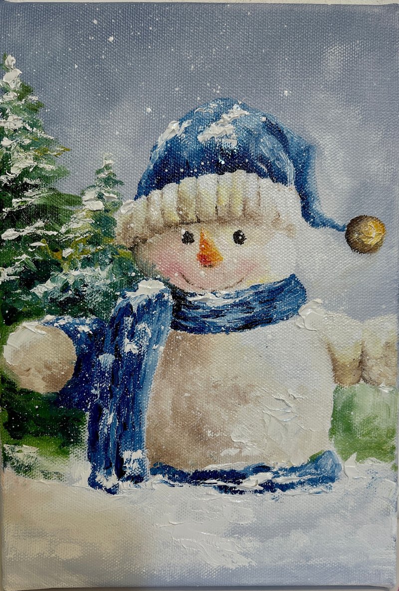 圣诞油画体验・初学者可・周一到周日可预约【一人成团】 - 插画/绘画/写字 - 棉．麻 