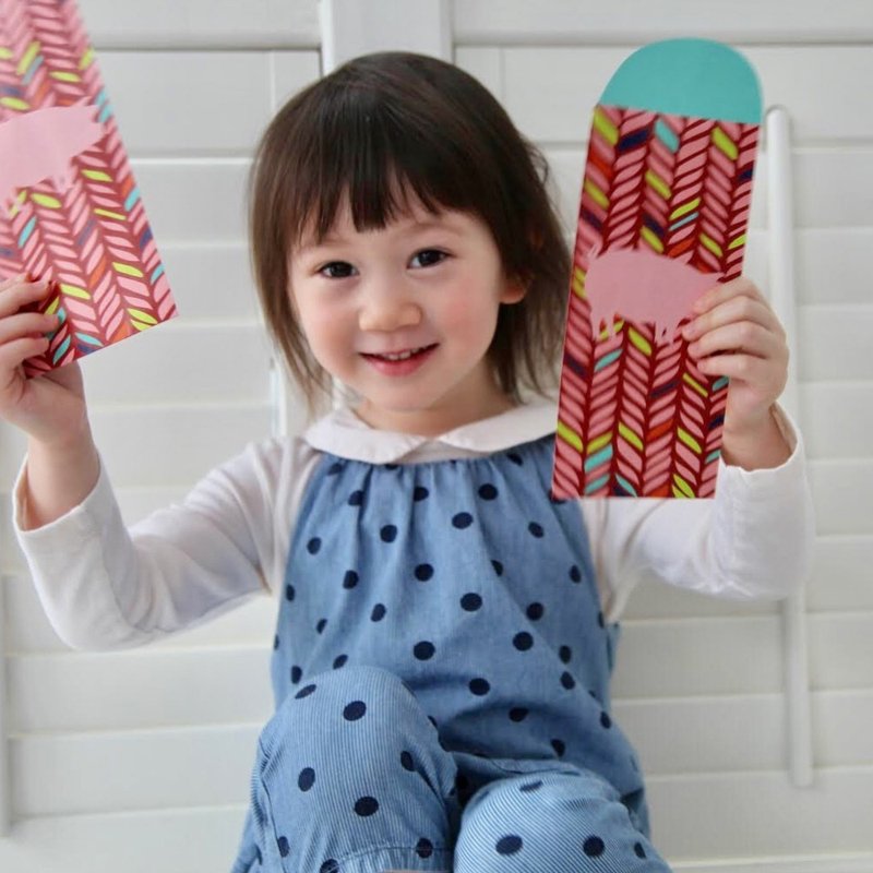 【猪事顺】设计款红包袋 - 6 入 - 红包/春联 - 纸 红色