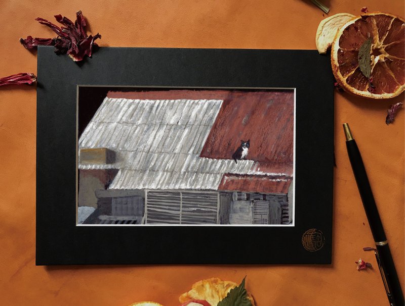 【加密明信片】香港油麻地果栏-旅游礼物/装饰画卡/手绘风 - 卡片/明信片 - 纸 多色