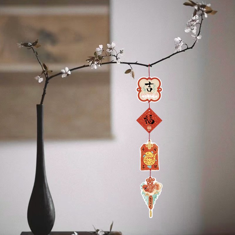 2026年马年 / 室内新年挂饰 / 吊牌卡片装饰 DIY - 摆饰 - 纸 红色