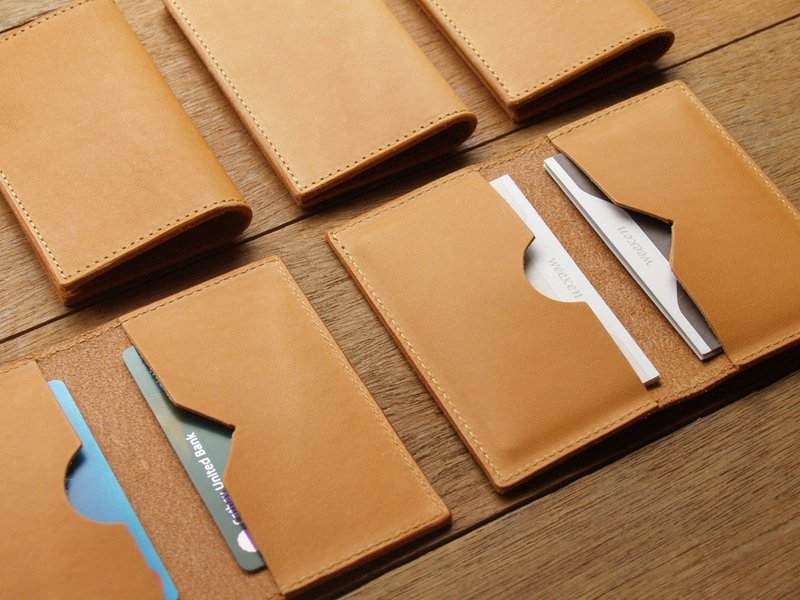 【送礼人气推荐】上千好评真皮名片夹/卡片夹 (礼盒包装/英文刻字 - 名片夹/名片盒 - 真皮 橘色