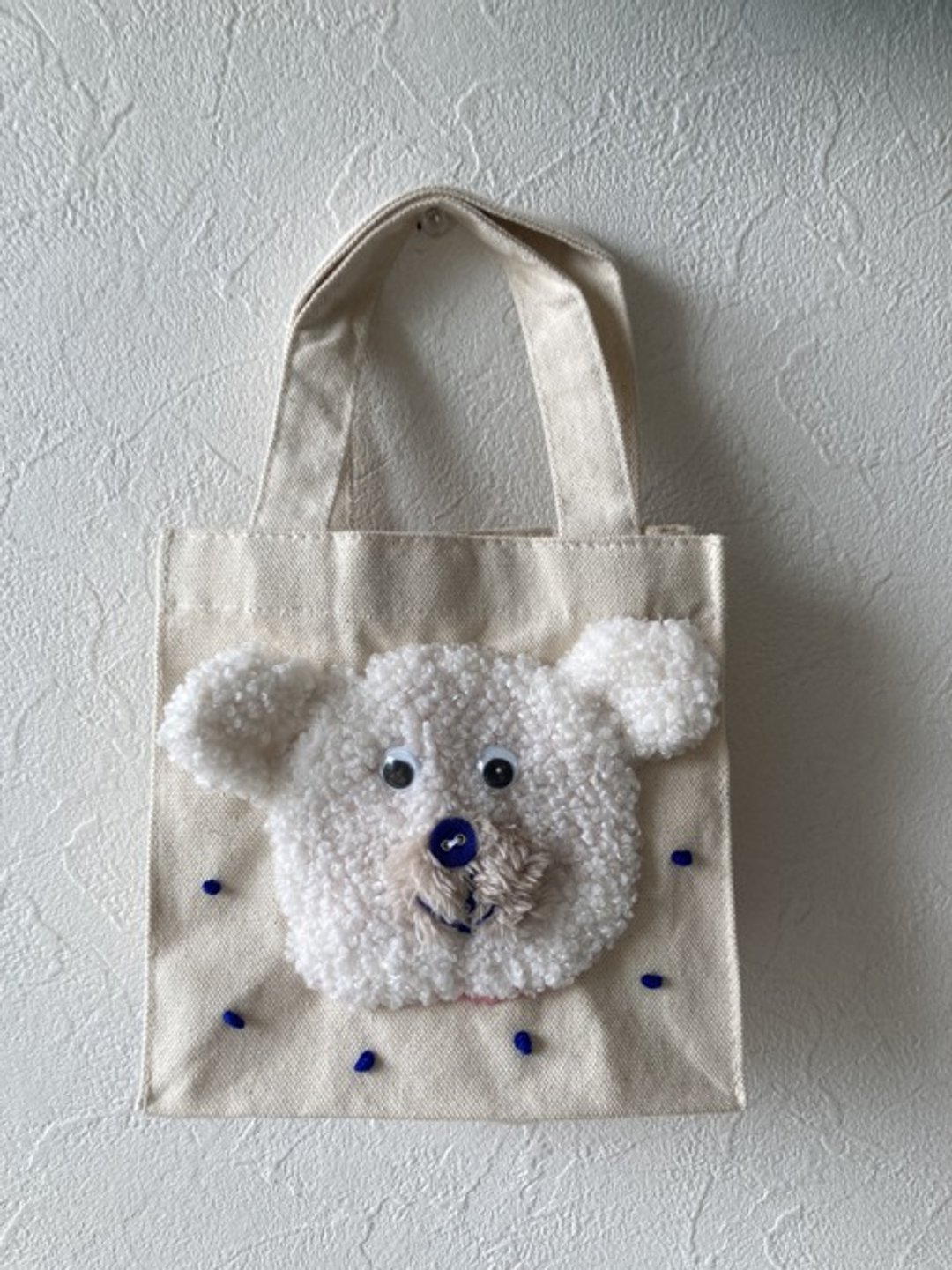 Polar bear mini bag - 手提包/手提袋 - 棉 