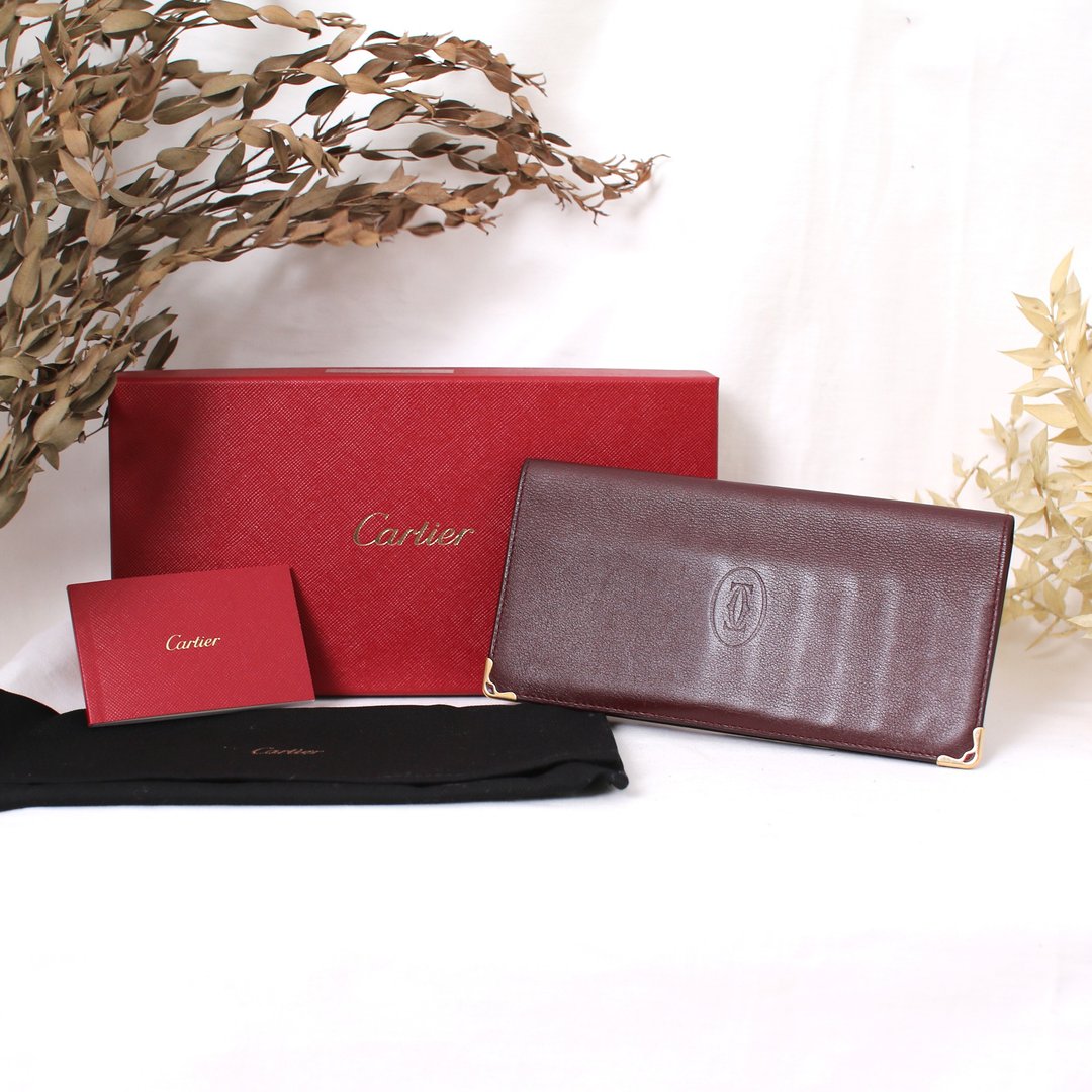 Back to Green::复古皮夹 Cartier 长款多层 vintage wallet - 皮夹/钱包 - 真皮 