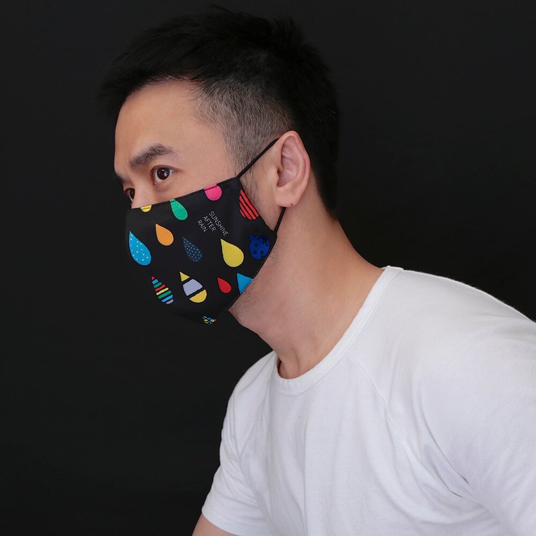 雨过天晴。两用型立体口罩套 / 可置滤材 - 口罩 - 棉 黑色
