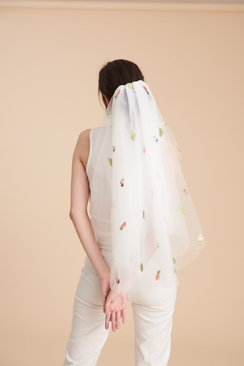 Summer Fruity Wedding veil - 发饰 - 聚酯纤维 白色
