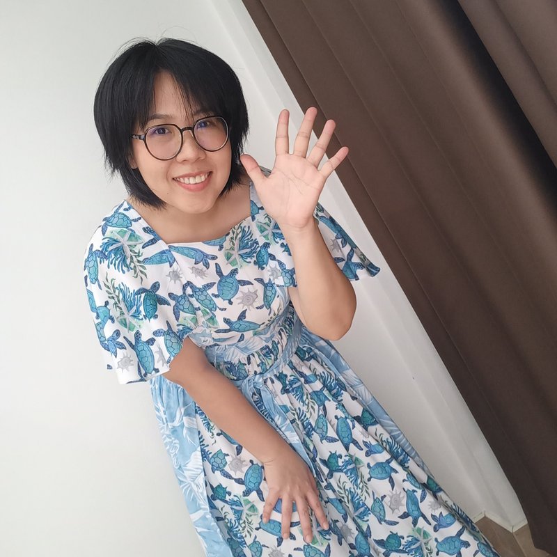 手工制作的裹身裙  适合3XL以内的所有身材  每款仅限1件 - 洋装/连衣裙 - 棉．麻 多色