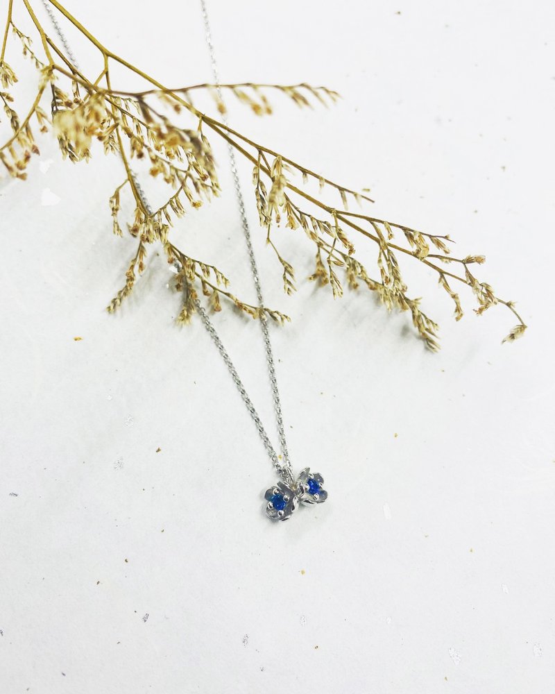 花朵项链 - 项链 - 银 