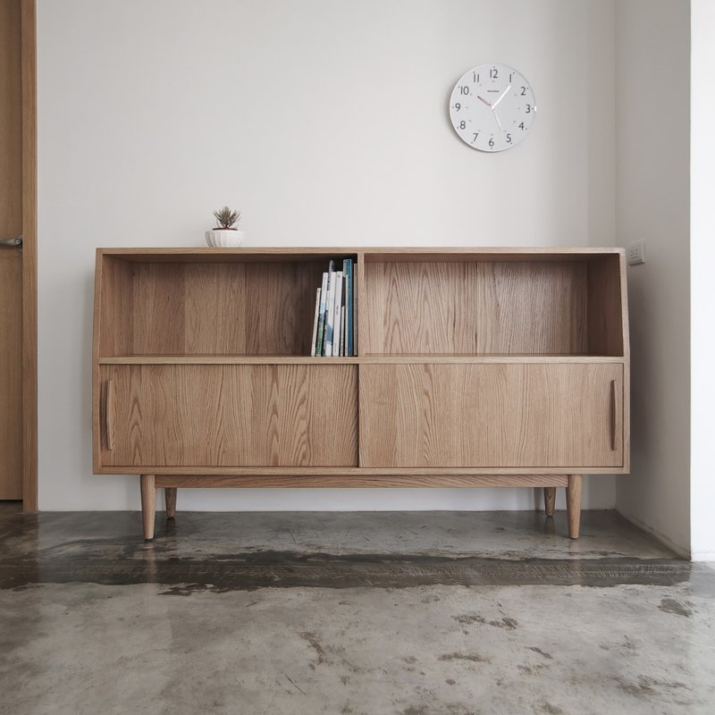 斜面设计实木书柜  ( 尺寸 / 木种可定制 ) - 其他家具 - 木头 咖啡色