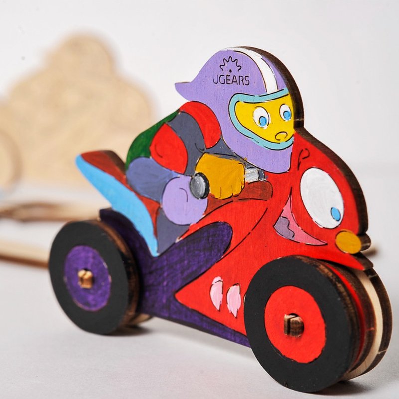 /Ugears/ 乌克兰木制模型 着色追风小骑士 - 木工/竹艺/纸艺 - 木头 卡其色