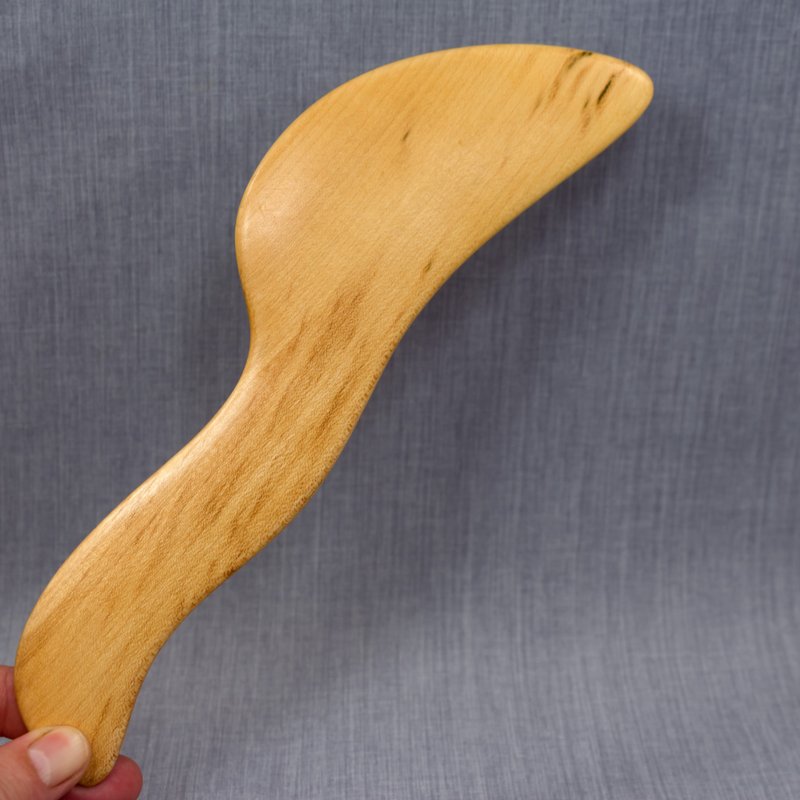 刮痧按摩木制工具，中型刮刀，木制按摩器 - 脸部按摩/清洁工具 - 木头 金色