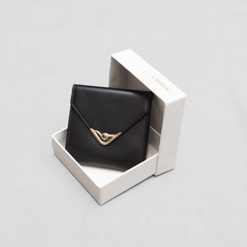 A ROOM MODEL - VINTAGE - Cartier黑色零钱包 / BD-0856 - 皮夹/钱包 - 真皮 黑色