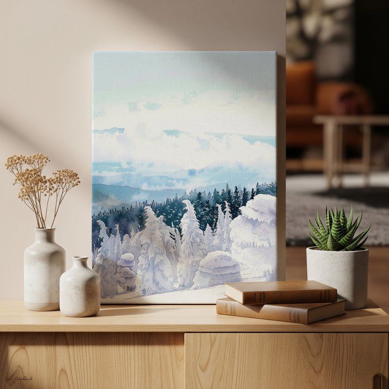 日本制帆布挂画・藏王连峰・日本风景・送礼、摆设 - 墙贴/壁贴 - 棉．麻 