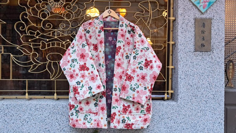 AMIN'S SHINY WORLD 粉红的樱花世界 KIMONO - 女装休闲/机能外套 - 棉．麻 粉红色