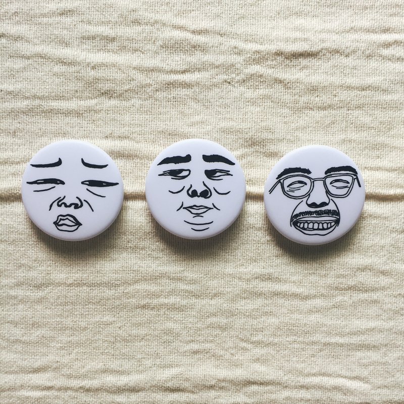 别针 | 点样样表情B组 - 胸针 - 塑料 白色