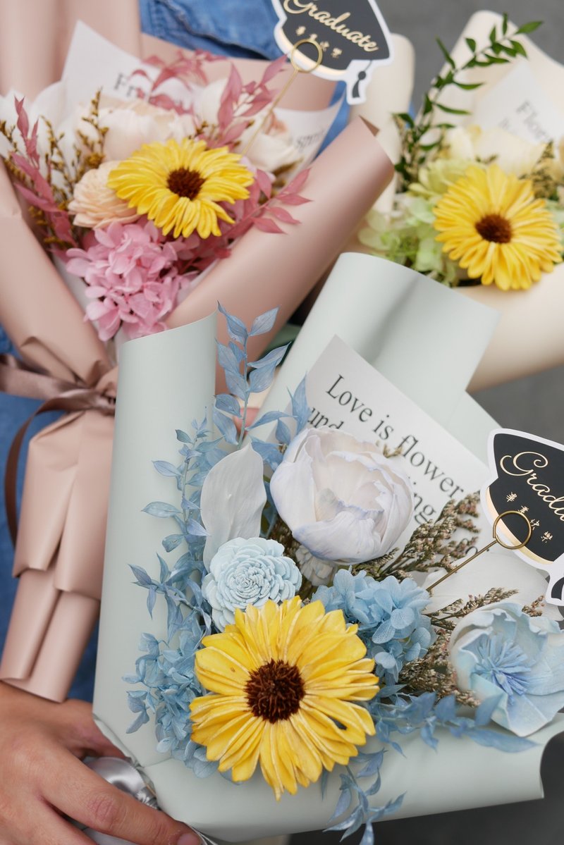 毕业花束-索拉非洲菊 - 干燥花/捧花 - 植物．花 