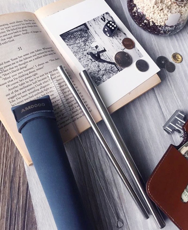 AM0000 好看和环保都是一种道德- 环保吸管组 316医疗钢 尼加拉蓝 (限量30) - 环保吸管 - 其他金属 多色