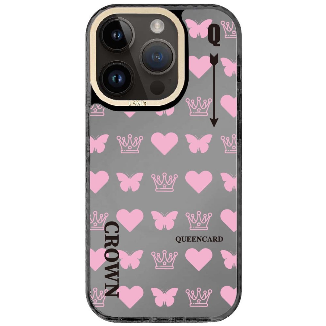 Q4/I am a queen 镜面磁吸版 透黑框 iPhone 16 15 14 13 Pro Max - 手机壳/手机套 - 环保材料 黑色
