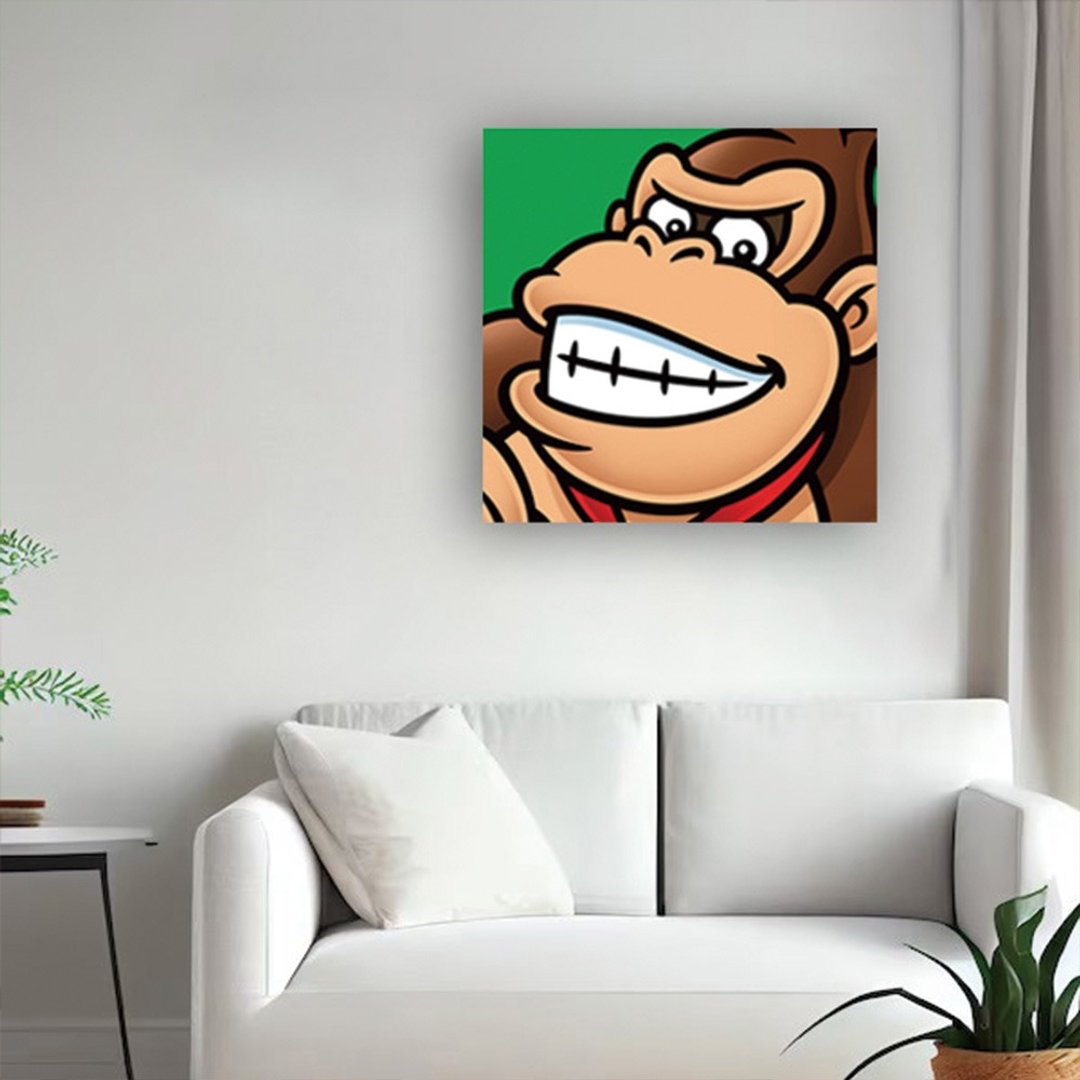 【任天堂超级玛利欧】无框挂画 限量壁画挂画 咚奇刚DONKEY 40X40 - 海报/装饰画/版画 - 其他材质 